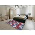 thumbnail image 4 of Ahgly Company Indoor Square Patterned Dark Raspberry Purple Novelty Area Rugs, 3' Square, 4 of 6