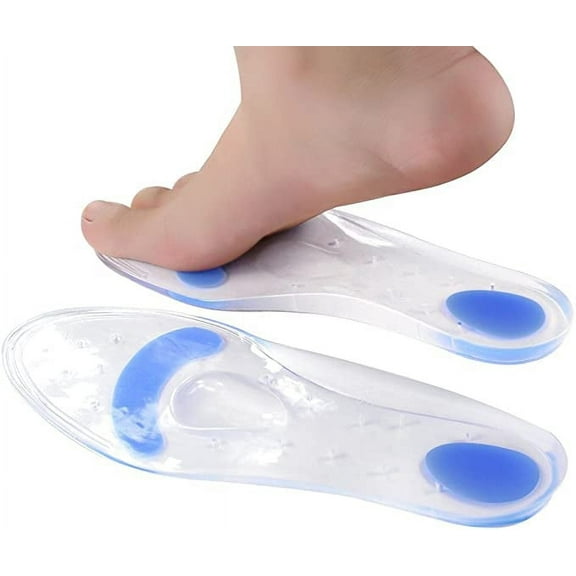 Nvzi Insoles Silicone Gel Arch Support Orthotic Shoe Insert - Relieve Plantar Fasciitis Pain Release Heel Bone Spur Calluses and Corns Massage Heels and Metatarsal (XL(Women:11.5-12 // Men:10.5-13))