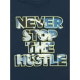 thumbnail image 2 of Athletic Works Boys 4-18 & Husky Short Sleeve Graphic "Never Stop The Hustle" Tee, 2 of 2