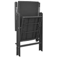 thumbnail image 6 of vidaXL Dining Set Black PE Rattan Medium Multi-Position Backrest, 6 of 9