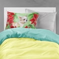 thumbnail image 2 of Chihuahua Leg up Poinsettas Fabric Standard Pillowcase, 2 of 2
