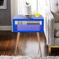 thumbnail image 3 of Modern Side Table for Small Space, Simple Mirrored Nightstand for Bedroom, Small End Table for Living Room, Wood Bedside Table for Home Office, White, D4147, 3 of 8
