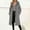 Gray#02, variant on Trench Coat Women Single Breasted Notched Lapel Collar Pea Coats Outwear Womens Casual Solid Turndown Collar Long Sleeved Button Hooded Coat Woolen Wool Blend Jacket Fall Winter Clothes
