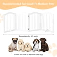 thumbnail image 5 of BAYUELSWU 4 Panels Foldable Pet Dog Gate, Wood Freestanding Dog Gate Fence with 2 pcs Support Feet (White), 5 of 7