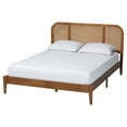 thumbnail image 2 of Baxton Studio Fleur Mid-Century Platform Bed, Queen, Walnut Brown, 2 of 9