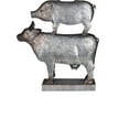 thumbnail image 4 of Saltoro Sherpi Metal 4 Stacked Animal Accent Decor with Stable Base, Gray, 4 of 5