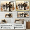 thumbnail image 4 of Designart "Camaraderie In Military Soldier Combat" Military Canvas Wall Art, 4 of 7