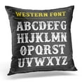 thumbnail image 1 of BOSDECO Graphic Western Retro Alphabet Vintage Script Pillowcase Pillow Cover Cushion Case 20x20 inch, 1 of 1