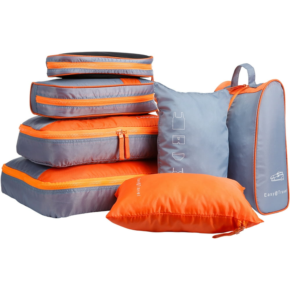 7 Set Waterproof Packing Cubes Organizers for Travel