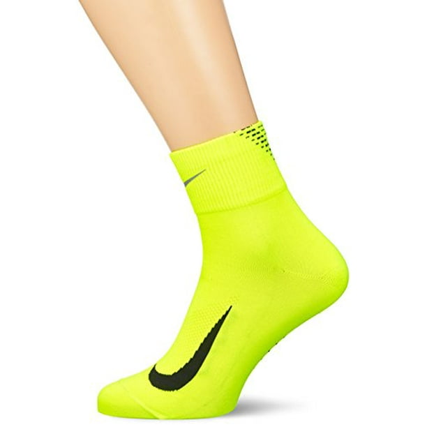 Nike - Nike Unisex Dry Elite Quarter Run Socks Yellow Small SX5194-702 ...