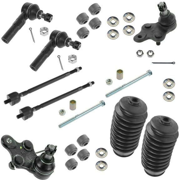 TRQ 10 pc Kit Ball Joint Tie Rod Sway Bar link Rack Boot LH RH for Paseo Tercel PSA59658 Fits select: 1991-1998 TOYOTA TERCEL, 1992-1997 TOYOTA PASEO