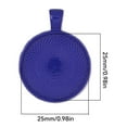 thumbnail image 2 of stanreset 100pcs Base Pendentif Plateau Rond Blanc Auto-Assemblage Découvertes Artisanat Collier Pendentifs Accessoire Mode Coloré Bleu Foncé, 2 of 8