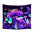 thumbnail image 1 of Tapiz de pared con forma de hongo fluorescente, 150 x 150 cm, microtela, 1 of 1