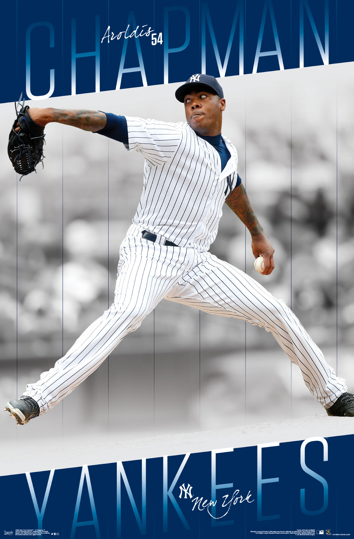 MLB New York Yankees - Aroldis Chapman 17 Wall Poster, 22.375