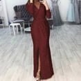 thumbnail image 2 of KaLI_store Formal Dresses for Women Wedding Guest Women's Satin Ruched Bodycon Dress Summer Twist Front V Neck Sleeveless Split Maxi Dresses ,M, 2 of 5