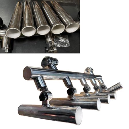 DENEST Fishing Rod Holder 2 Clamp Holders Fit Rails 1 -1-1/4 Rocket Launcher 5 Tube