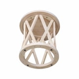 Round Ceylon Solid Wood End Table Unfinished - Walmart.com
