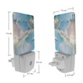 thumbnail image 7 of HemaKayy 2 Pack Plug-in LED Night Light with Light Sensor, Warm White, Dusk to Dawn Sensor Flat Nightlight for Bathroom, Hallway, Bedroom, Living Room - Unique Marble Texture, 7 of 7