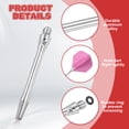 thumbnail image 3 of Uxcell Aluminum Dart Shafts, 2BA Dart Stems Replacement Accessories with Rubber Rings for Steel Tip Silver 45mm, 3 of 5