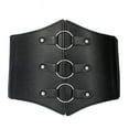 thumbnail image 2 of Seyurigaoka Women Corset Bustier Belt Gothic Punk Harness Waist Strap Lace-up Cinch Belt Tied Corset Elastic Waist Belt Bustier Corset, 2 of 6