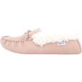 thumbnail image 5 of Snugrugs Womens Wool Lined Moccasin Slippers with Soft Sole & Wool Cuff - Beige - US 5, 5 of 7