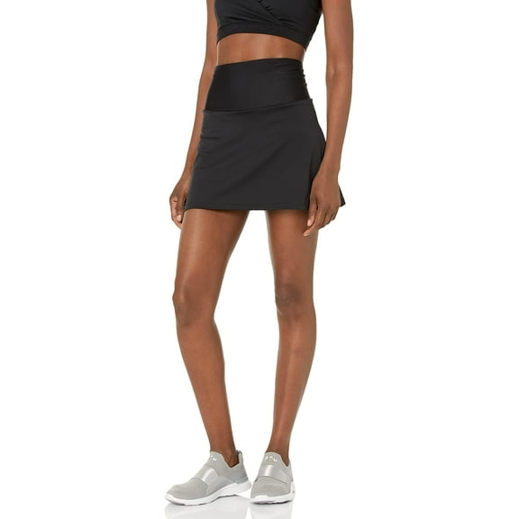 Bali Women's B Kind Smoothing Skort with Built-in Shorts DF2004, Black, Medium