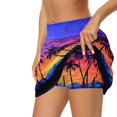thumbnail image 2 of KEIAHUAN Tropical Sunset Print Tennis Skirt for Women Versatile Lightweight High Waisted Golf Skirt for Lady Quick Dry A Line Athletic Skirts with Shorts Pocket, 2 of 7