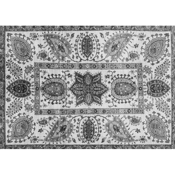 Ahgly Company Indoor Rectangle Oriental Gray Modern Area Rugs, 2' x 4'