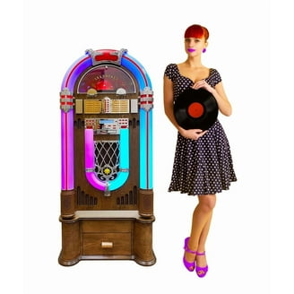 Roxby Full Size Wooden Jukebox, Cd Player, with Bluetooth