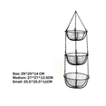 thumbnail image 4 of 3-Tier Hanging Basket Fruit Organizer Kitchen Heavy Duty Wire Organizer with Wire Metal Ceiling Hooks-Black Wire Basket, 4 of 5