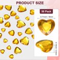thumbnail image 3 of Paquete de 50 Strass en Forma de Corazón, Pegatinas de Strass de Corazón de Acrílico de 18mm para Manualidades/Pintura/Joyería, Gemas Plásticas de Respaldo Plano [Dorado], 3 of 6