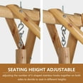 thumbnail image 6 of VEIKOUS Wooden Porch Swing Glider Outdoor with Stand, Natural, 6 of 8