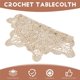 thumbnail image 4 of Tablecloths Crochet Square Table Cover Christmas Lace Table Covering Doilies for Furniture DéCor Bei, 4 of 5