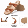 thumbnail image 3 of Ataiwee Women's Flat Slide Sandals - Casual Classic Braided Strappy Slip on Flat Summer Sandals., 3 of 7