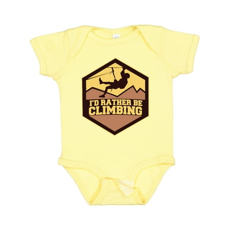

Inktastic I d Rather Be Climbing Gift Baby Boy or Baby Girl Bodysuit