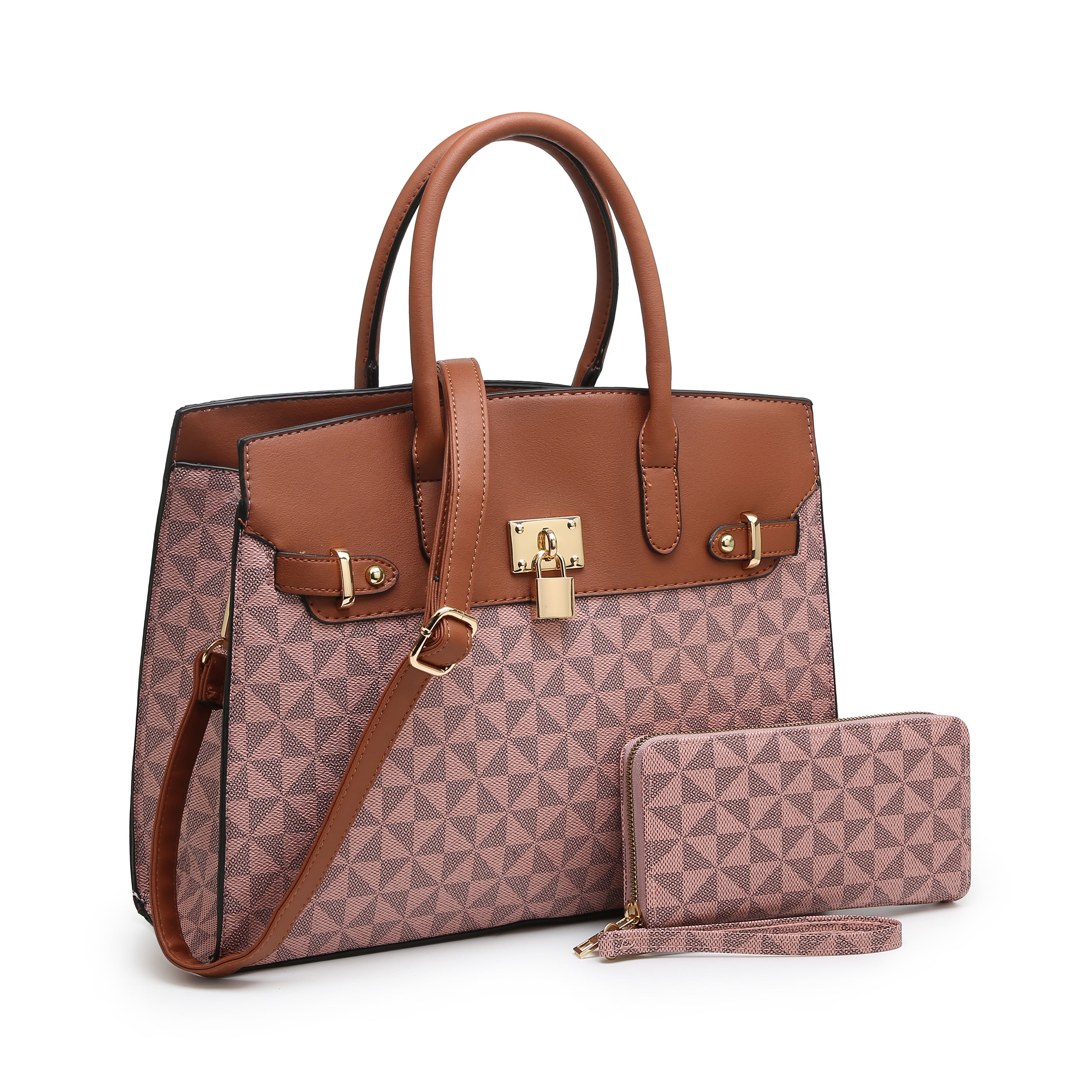 POPPY Women's Top Handle Satchel Handbags with Wallet Vegan Leather ...