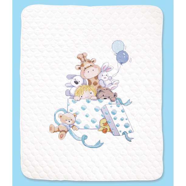Design Works™ Toy Box Baby Quilt Stamped CrossStitch Kit