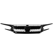 Ikon Motorsports Compatible with 16-18 Honda Civic Style Sedan Coupe FK8 Front Bumper Grille Hood ABS 2016 2017 2018