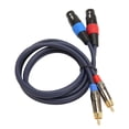 thumbnail image 4 of Cable dual XLR a RCA Conector profesional chapado en oro de 24K 2 XLR hembra a 2 RCA macho Cable de sonido HiFi 3 m/9,8 pies, 4 of 5