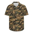 thumbnail image 3 of Men's Regular Fit Hawaiian Shirts Camo Print Short Sleeve Button Down Summer Top Outdoor Casual Aloha Shirt, 3 of 5