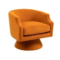 thumbnail image 2 of 360 Degree Swivel Cuddle Barrel  Upholstered Chair, Round Accent Living Room Armchair, Modern Fluffy Velvet Fabric Chair for Living Room, Bedroom, Office, Waiting Room, 2 of 9