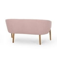 thumbnail image 5 of Noble House Nickolas Mid Century Fabric Upholstered Loveseat, Light Blush, 5 of 7