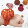 thumbnail image 6 of Qianha Mall Soft Corduroy Wrist Pin Cushion Pumpkin Shape Wrist Pin Cushion Hands-free Sewing Assistant, 6 of 7