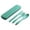 Dark Green, variant on Travel Utensils with Case, 4-Piece Portable Cutlery Set, Lunch Box for Picnic, Camping, Work, Travel, Include Fork Spoon Knife, Dishwasher Safe,Pink