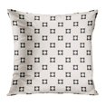 thumbnail image 1 of BOSDECO Housse de Coussin Géométrique Simple Abstrait Monochrome Carrés Concaves Perforés Modernes 16x16 Pouces, 1 of 1