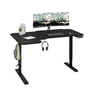 MXTARK Electric Standing Desk,Height Adjustable Computer Desk Sit Stand Desk, L-Shaped,Black Finish,59