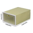 thumbnail image 3 of Ovzne Transparent Plastic Shoe Box Organizer - Large Flip Drawer Storage Box For Household Shoes, Stackable Thick Plastic Container, 3 of 6