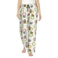 thumbnail image 1 of Fotbe Donut Sloth Pantalones de Pijama para Mujer, Pantalones de Dormir, Pantalones Pj con Cordón y Bolsillos-Large, 1 of 6