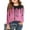 #A08-Hot Pink, variant on Halloween Shirts for Girls Size 6-8 Spooky Pumpkin Witchs Hat Graphic Tee Shirts for Girls Crewneck Long Sleeve Shirts for Kids Girls Fall Funny Cute Blouses for Girls,4-5 Years