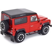 Land Rover Defender 90 Works V8 Red Metallic with Gloss Black Top 70th Edition 1/18 Diecast Model Car by LCD Models